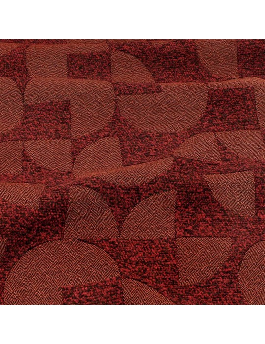Tissu jacquard chenille terracotta