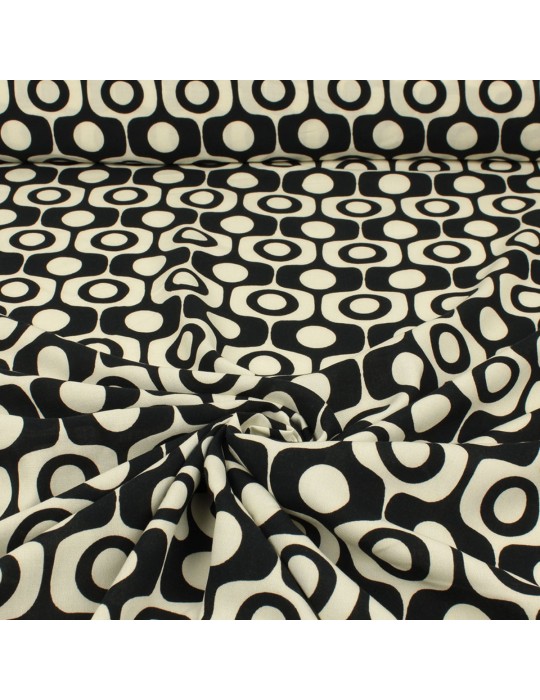 Tissu viscose Soixante noir/blanc