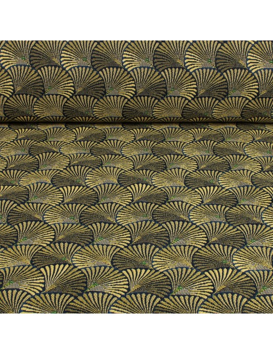 Tissu jacquard shell doré