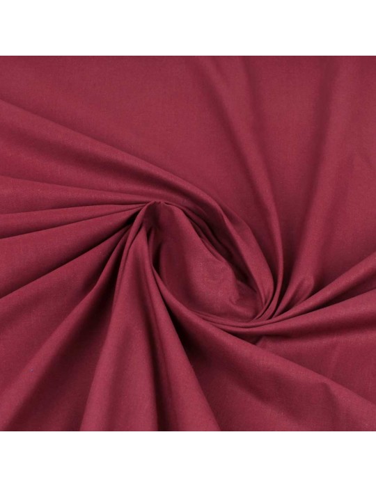 Tissu Cretonne uni lie de vin