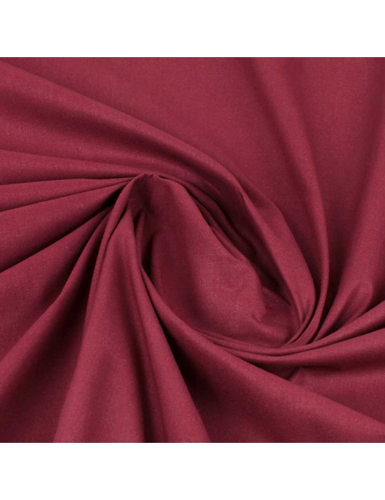 Tissu Cretonne uni lie de vin