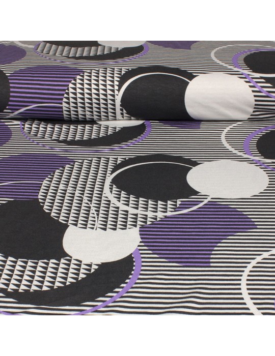 Tissu jersey viscose/élasthanne gris