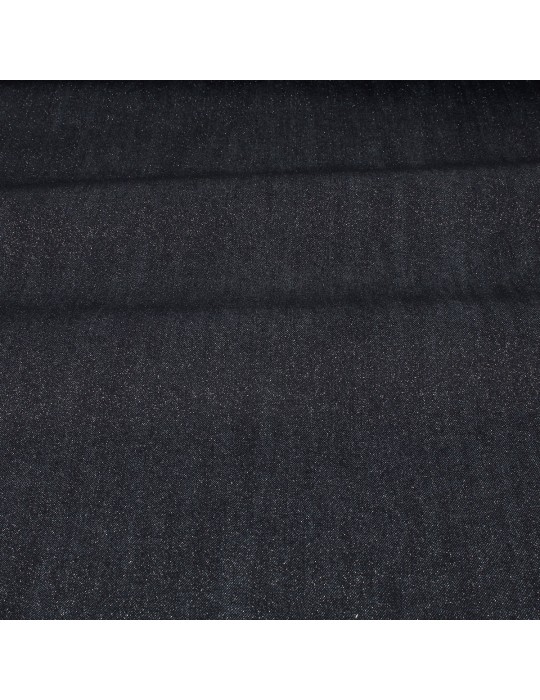 Tissu jean élasthanne 135 cm bleu pailleté