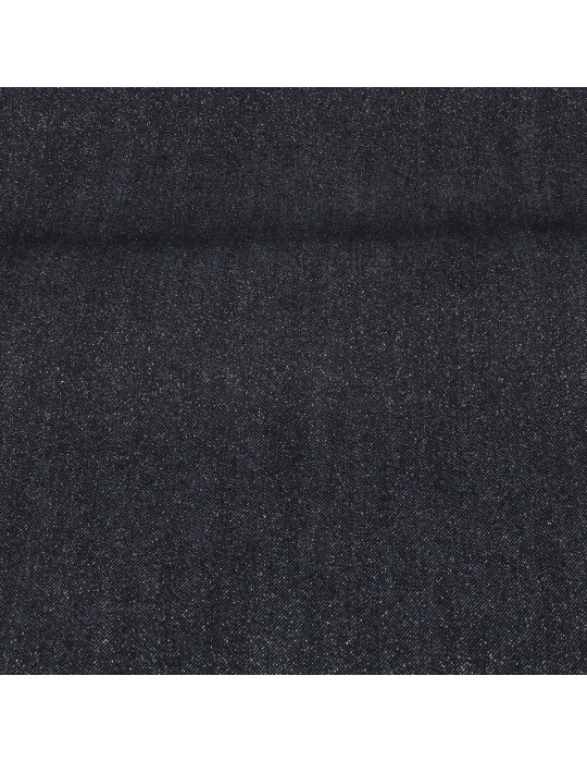 Tissu jean élasthanne 135 cm bleu pailleté