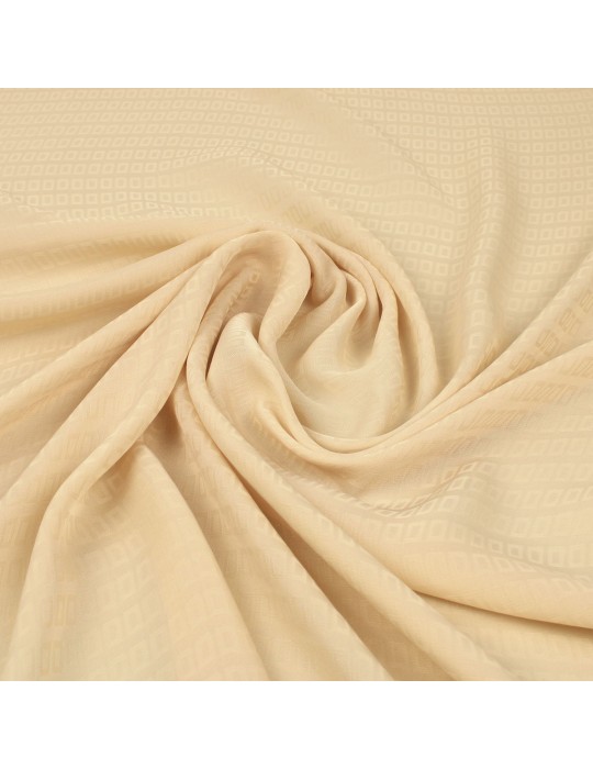 Tissu mousseline géométrique beige