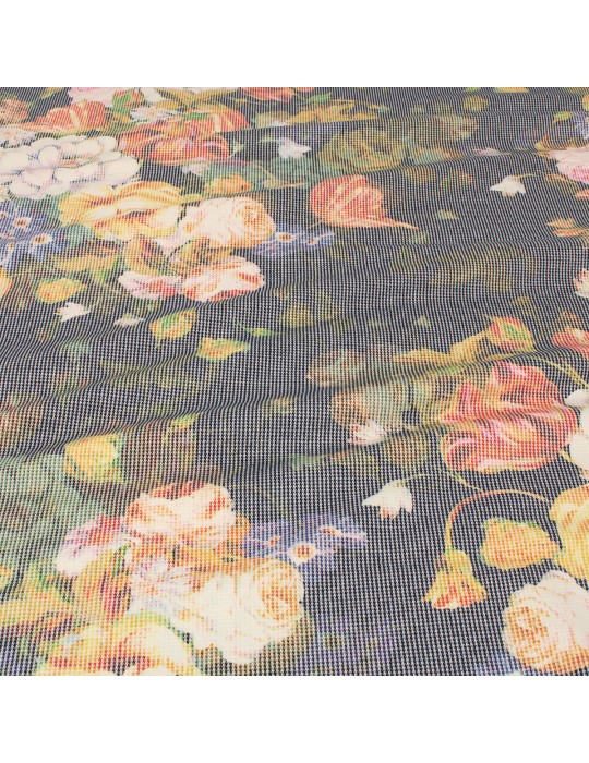 Coupon tissu jersey imprimé floral 300 x 145 cm