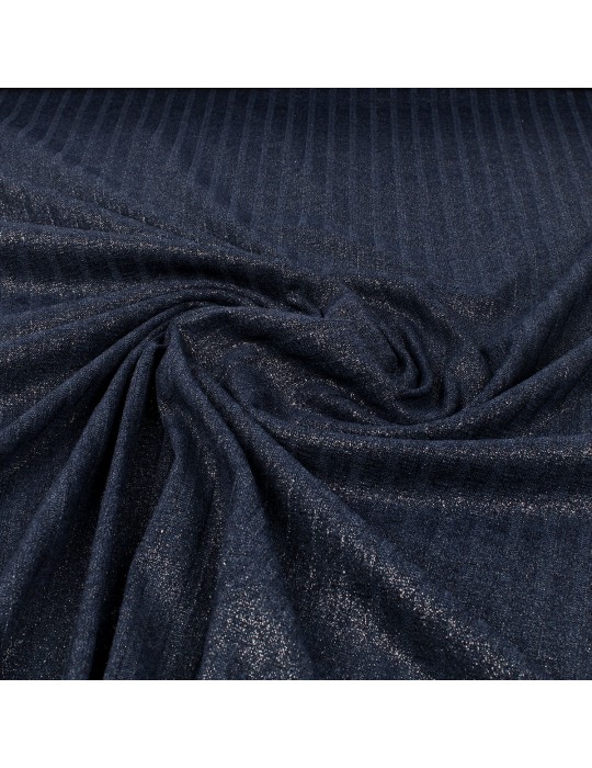 Tissu jersey foil bleu marine