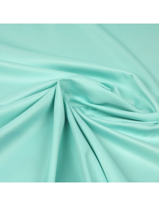 Tissu satin élasthanne bleu aqua