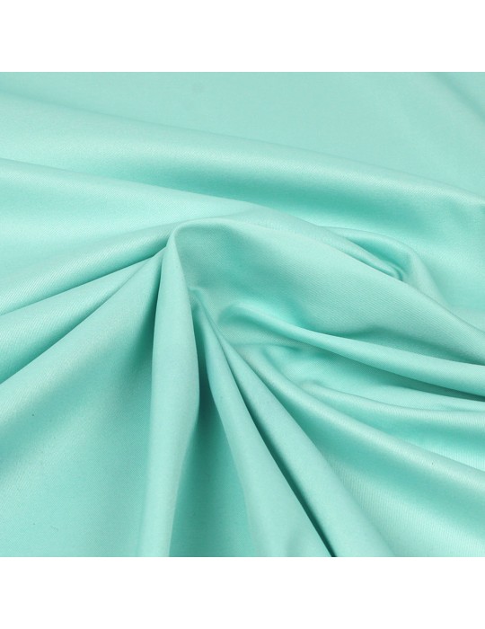 Tissu satin élasthanne bleu aqua