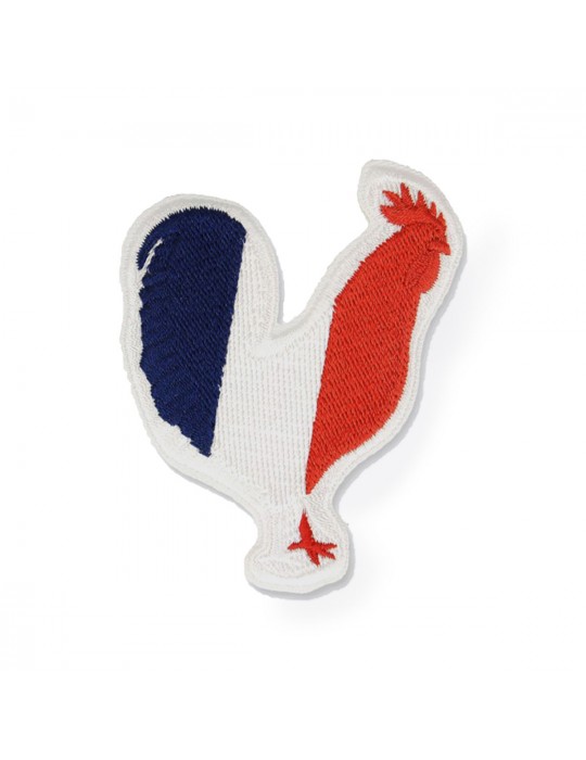 Ecusson thermocollant coq tricolore