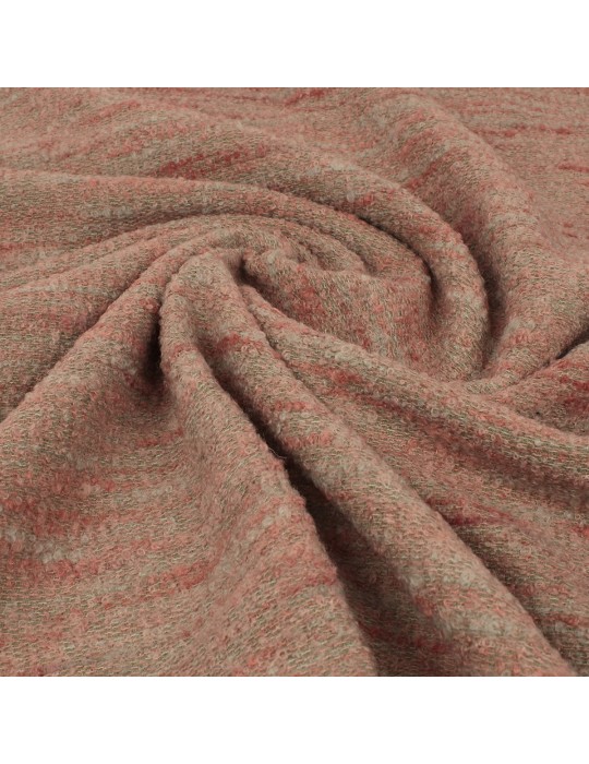 Coupon habillement polyester/laine rose 150 x 145 cm