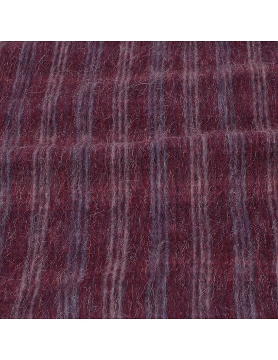 Coupon lainage rayure violet 50 x 150 cm