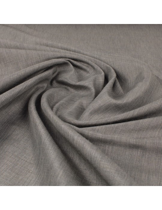 Tissu d'ameublement polyester/coton gris