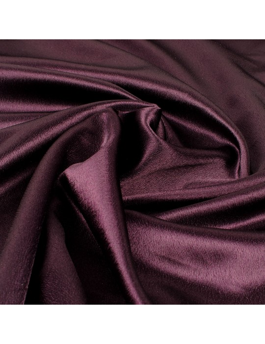 Tissu satin uni prune