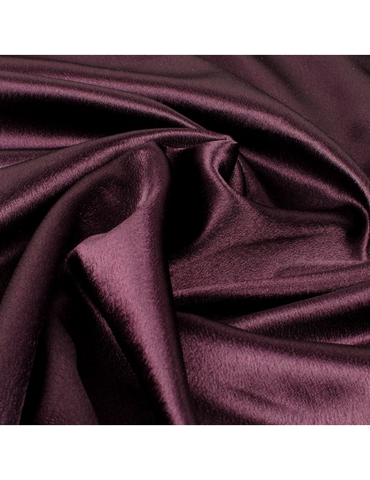 Tissu satin uni prune