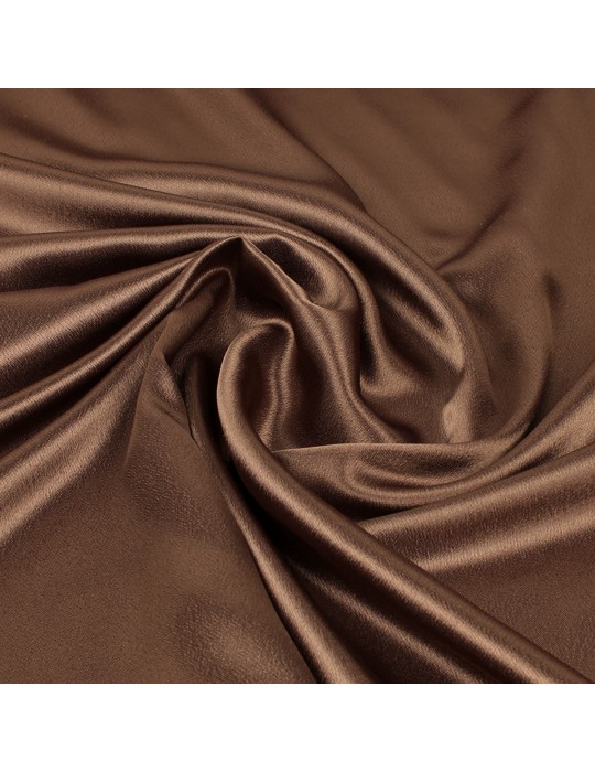 Tissu satin uni brun