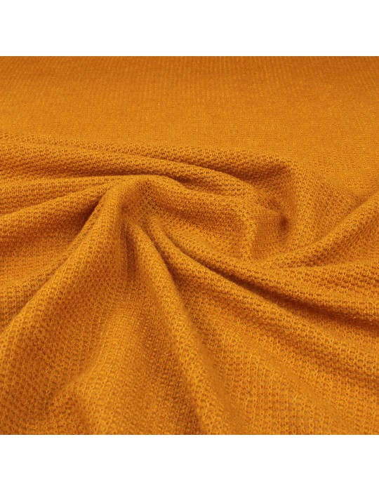 Tissu jersey tricoté ocre