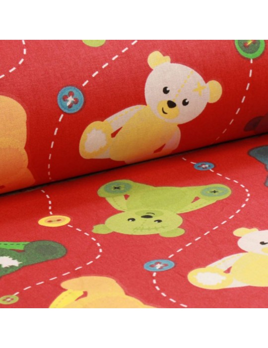 Coupon coton imprimé 150 x 50 cm multicolore