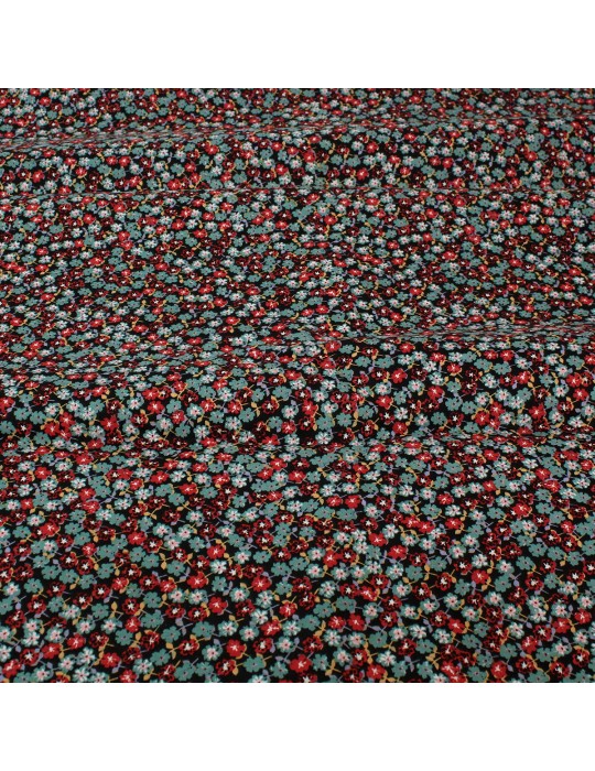 Coupon coton imprimé 300 x 150 cm rouge