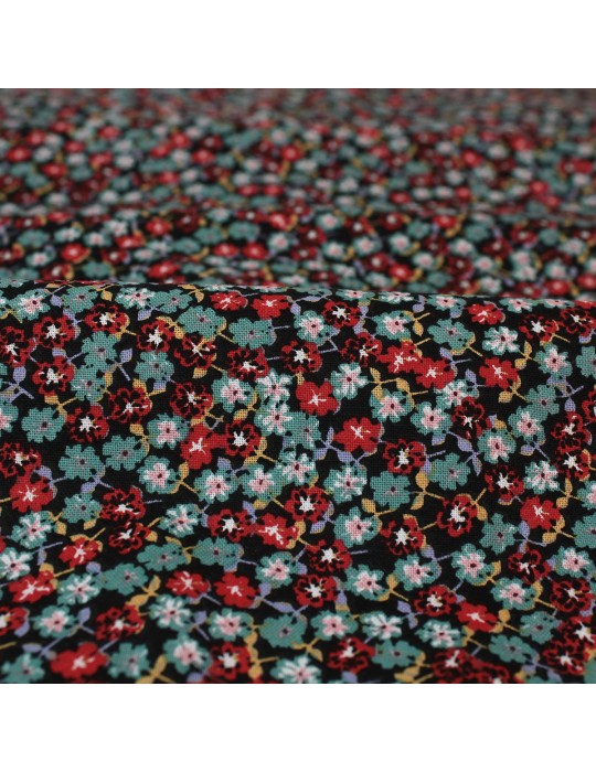Coupon coton imprimé 300 x 150 cm rouge