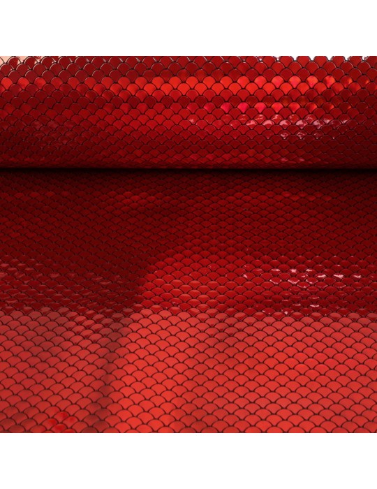 Coupon simili paillettes fêtes rouge 50 x 70 cm