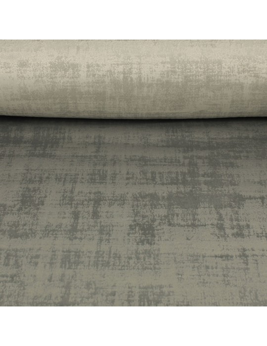 Tissu velours uni polyester 140 cm gris