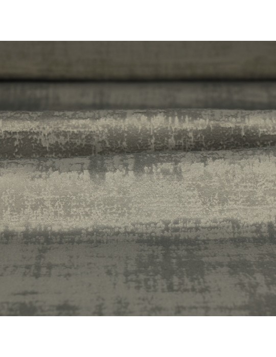 Tissu velours uni polyester 140 cm gris