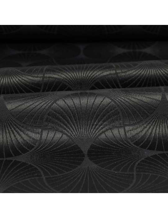 Tissu jacquard coquillages 150 cm gris