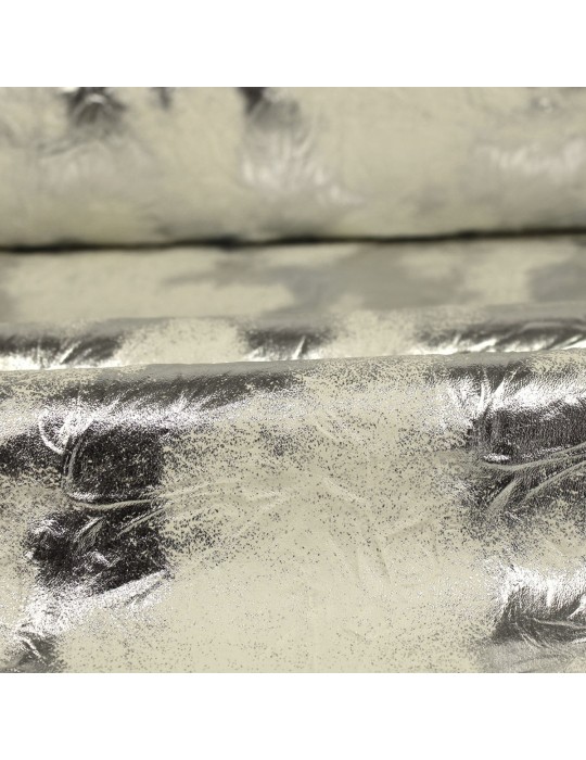 Tissu simili tye and dye 140 cm argenté