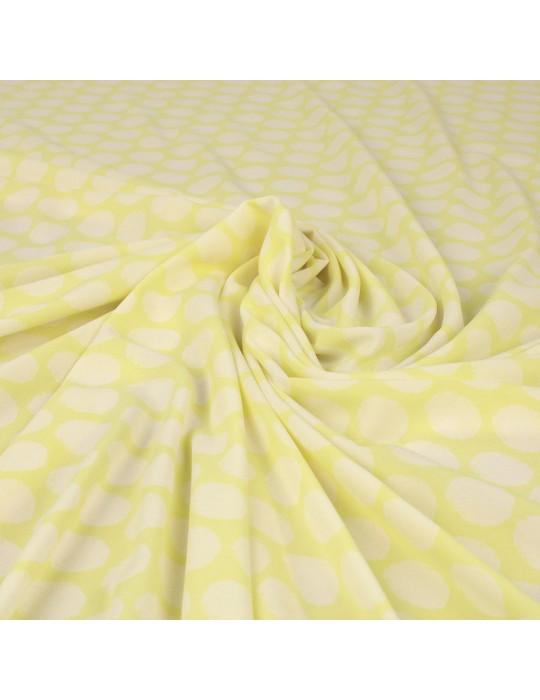 Coupon habillement à pois blanc/jaune 300 x 150 cm