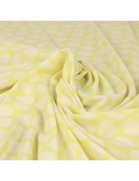 Coupon habillement à pois blanc/jaune 300 x 150 cm