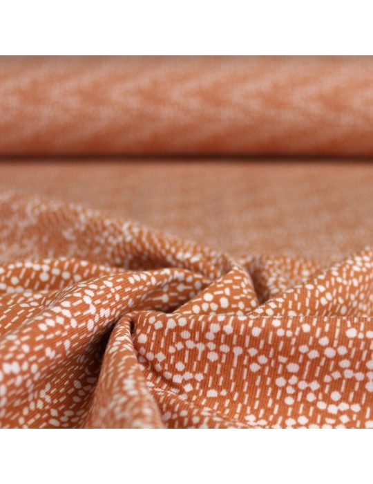 Tissu Jersey imprimé bio orange