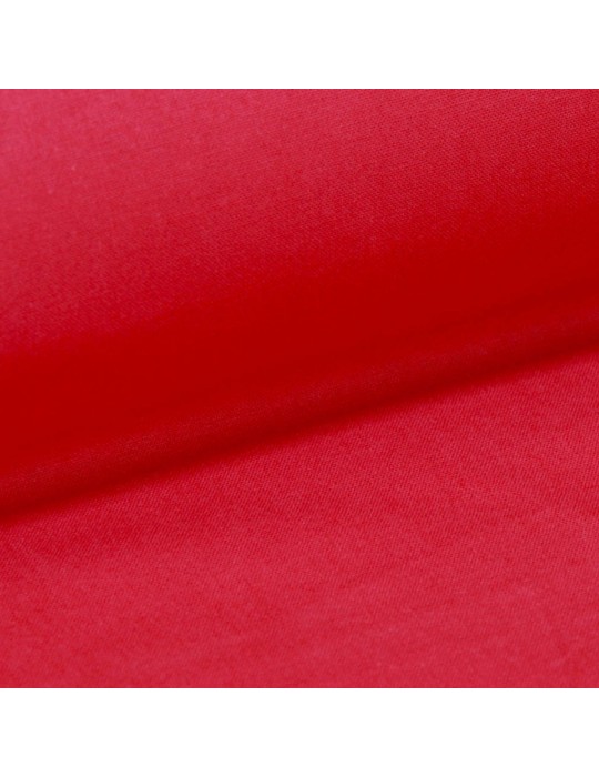 Tissu coton uni rouge