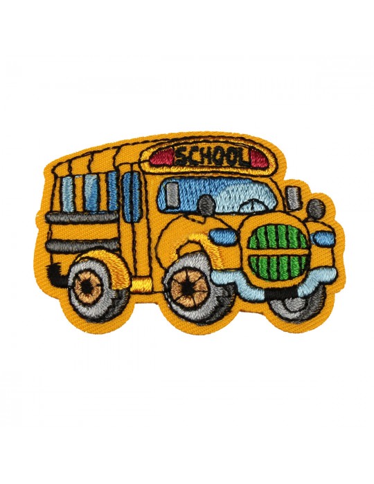 Ecusson thermocollant bus scolaire