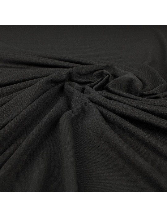 Tissu viscose uni noir