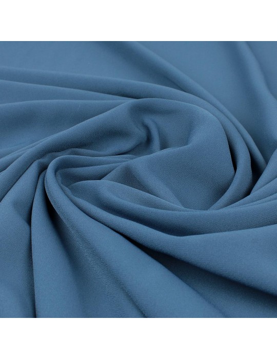 Tissu crêpe uni bleu