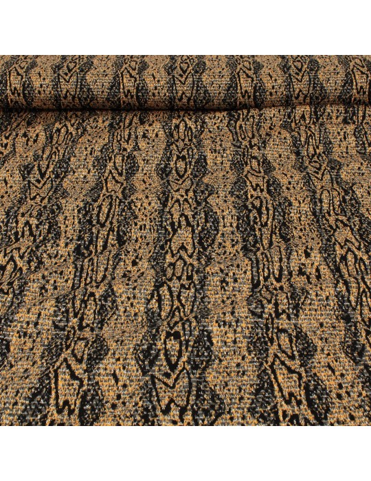 Tissu jersey brillant noir/ocre