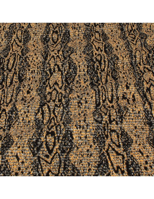 Tissu jersey brillant noir/ocre