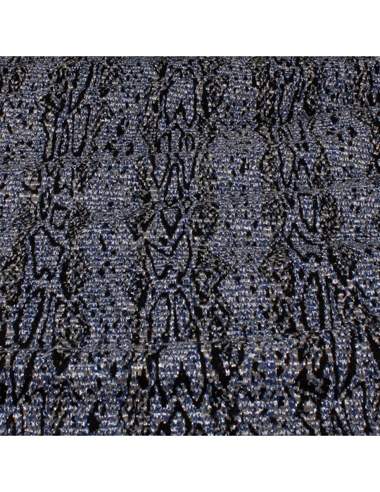 Tissu jersey brillant noir/marine