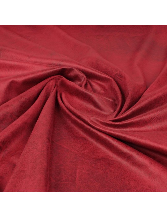 Tissu suédine uni rouge