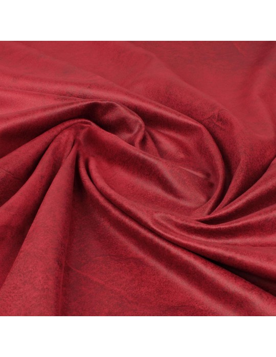 Tissu suédine uni rouge