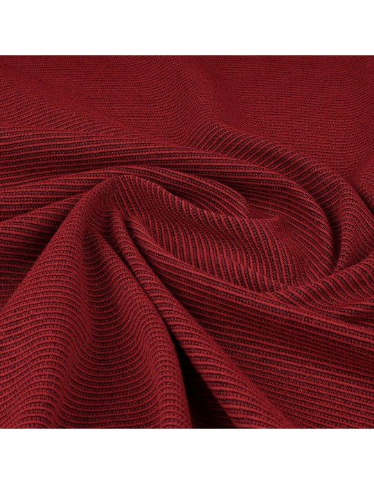 Tissu jersey rayé noir/rouge