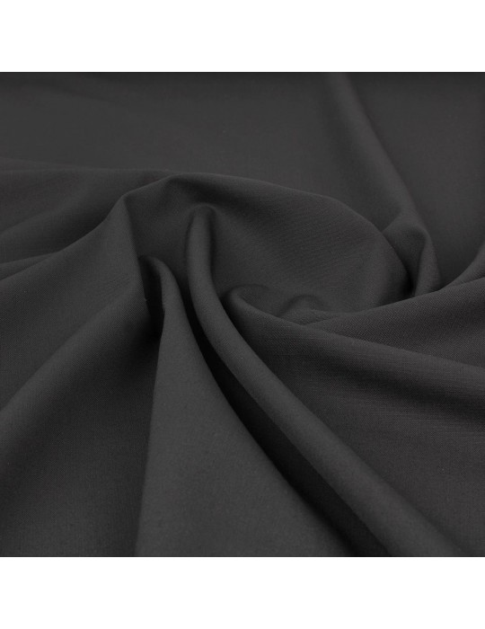 Tissu laine uni noir