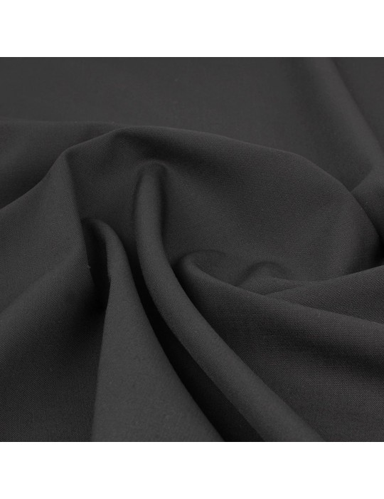 Tissu laine uni noir