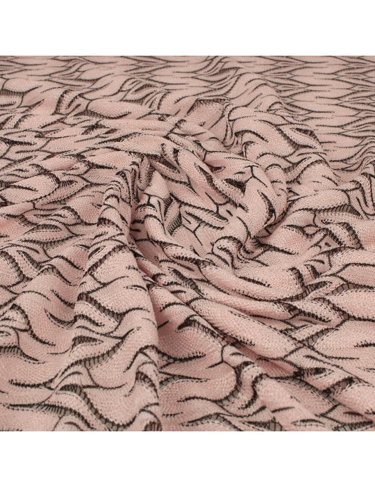 Tissu dentelle rose