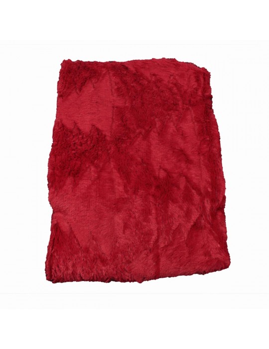 Coupon fourrure synthétique 150 x 200 cm rouge