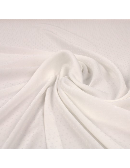 Tissu polyester uni blanc