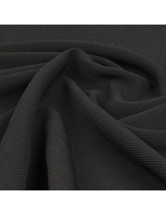 Tissu crêpe uni noir