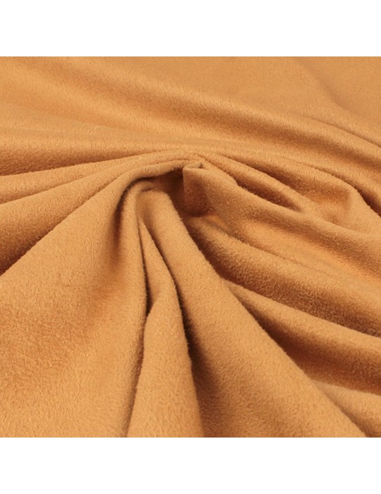 Tissu suédine brodé camel