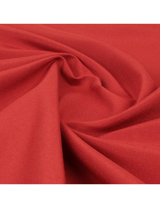 Toile unie polyester rouge tomette